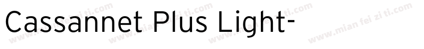 Cassannet Plus Light字体转换
